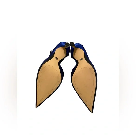 Zara blue satin heels - Picture 4 of 7